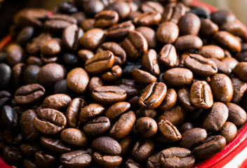 roasted coffee beans, can be used as a background
