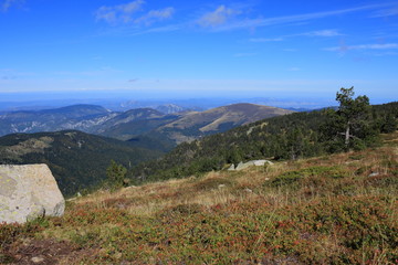 pyrenean landscape in Aude, Occitanie in South of France