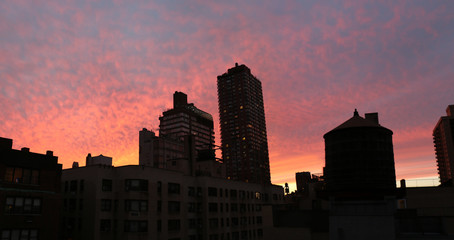 Manhattan Skyline at Sunset