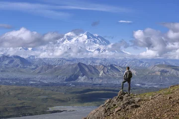 Verduisterende rolgordijnen zonder boren Denali Denali (Mount McKinley) nationaal park, Alaska, Verenigde Staten