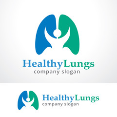 Lungs Logo Template Design Vector, Emblem, Design Concept, Creative Symbol, Icon