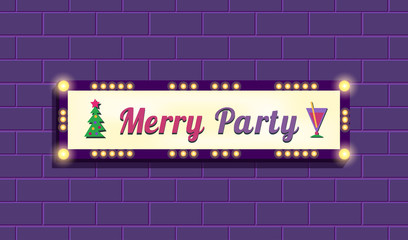 Obraz premium Merry party billboard