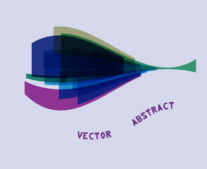 vector illustration of curved wave shape rectangles for text advertisement or slogan printing