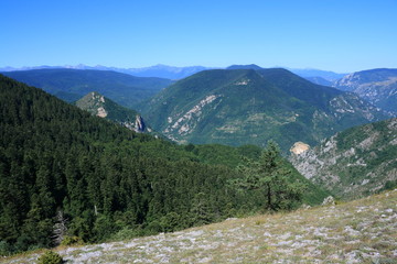 pyrenean landscape in Aude, Occitanie in South of France