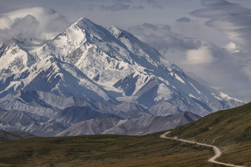 Denali (Mount McKinley) is the highest mountain peak in North America, Alaska, United States