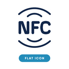 Nfc vector icon, network symbol. Modern, simple flat vector illustration for web site or mobile app