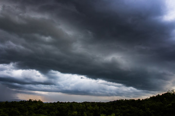 Storm clouds with the rain
