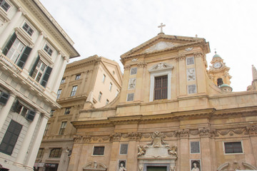 Fototapeta na wymiar Chiesa del Gesù a Genova