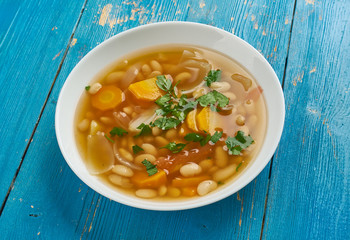 Fassolatha -  national dish of Greece,Classic White Bean Soup.