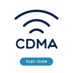 Cdma vector icon, connection symbol. Modern, simple flat vector illustration for web site or mobile app