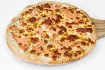 pizza au saumon