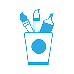 cup with drawing utensils icon