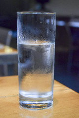 Glass of water with condensation