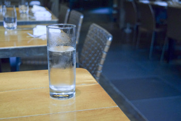 Glass of water with condensation