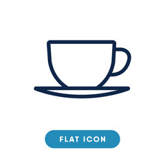 Cup coffee vector icon, cup symbol. Modern, simple flat vector illustration for web site or mobile app