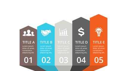 Vector arrows infographic, diagram chart, graph presentation. Business concept with options, parts, steps, processes.
