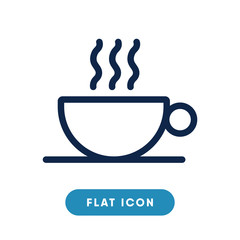Hot coffee vector icon, cup of coffee symbol. Modern, simple flat vector illustration for web site or mobile app