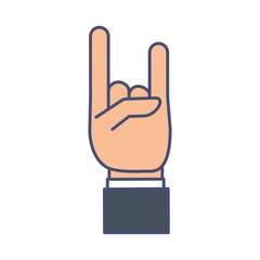 rock hand symbol icon