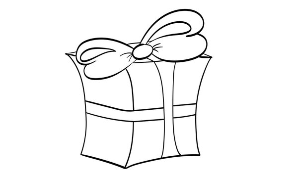Geschenk - Geschenkverpackung - Ausmalbild