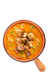 Goulash soup with croutons