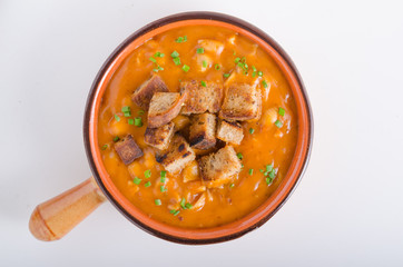 Goulash soup with croutons