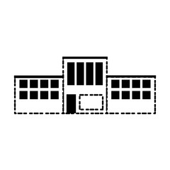 Obraz premium school building icon over white background vector illustration