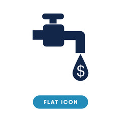 Financial investment vector icon, oil market symbol. Modern, simple flat vector illustration for web site or mobile app
