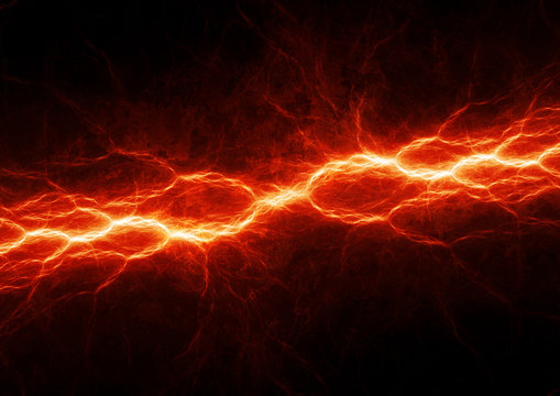 Hot burning lightning, plasma background