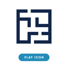 Obraz premium labyrinth vector icon, achievement symbol. Modern, simple flat vector illustration for web site or mobile app