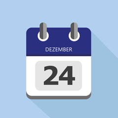 kalender blau 24 dezember
