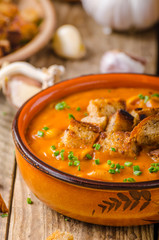 Goulash soup with croutons