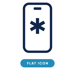 Medical app vector icon, hospital app symbol. Modern, simple flat vector illustration for web site or mobile app