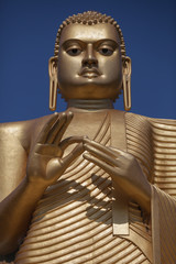 The giant Buddha statue in Dambulla. Sri Lanka