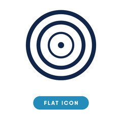 Target vector icon, rounded symbol. Modern, simple flat vector illustration for web site or mobile app