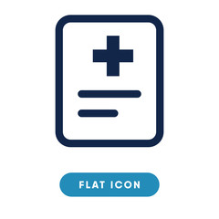 Medical document vector icon, diagnostic symbol. Modern, simple flat vector illustration for web site or mobile app