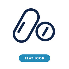 Medicine vector icon, capsule drag symbol. Modern, simple flat vector illustration for web site or mobile app
