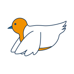 dove bird icon over white background vector illustration