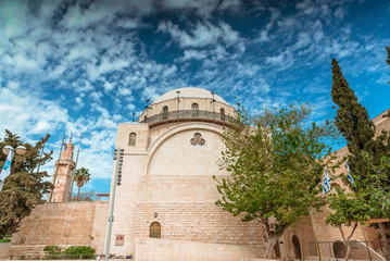 Fototapeta na wymiar Synagogue 'Hurva' in Old City, Jerusalem, Israel