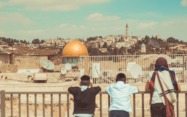 View to Jerusalem old city. Israel .Dome of the Rock