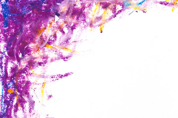 crayons blue purple frame