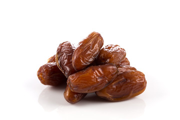 Dates fruits isolated on white background