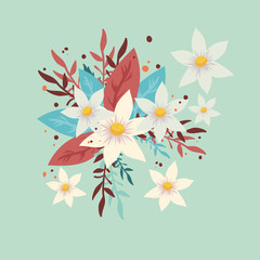 Fototapeta premium Bouquet of white flowers.