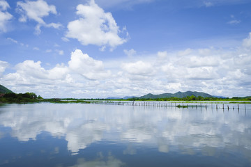 Sky shadow in water