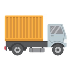 Delivery Truck flat icon, transport and vehicle, cargo sign vector graphics, a colorful solid pattern on a white background, eps 10.