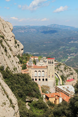 Fototapeta na wymiar Santa Maria de Montserrat monastery, Spain