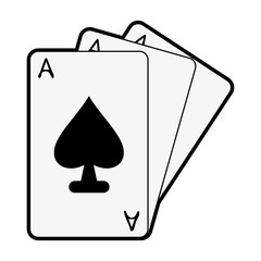 ace of spades cards icon image vector illustration design  black and white