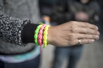 Doncaster Pride 19 Aug 2017 LGBT Festival, bracelets, bangles