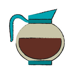 kettle coffee beverage icon image vector illustration design