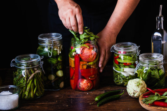 Canning Tomatoes Pickled Preserving Tomatoes  Add Aromatic Herbs