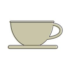 coffee beverage in disposable cup icon image vector illustration design